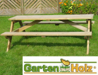 Sitzgruppe Picknicktisch Biergarnitur 200cm lang Sitzgruppe Picknicktisch Biergarnitur 200cm lang