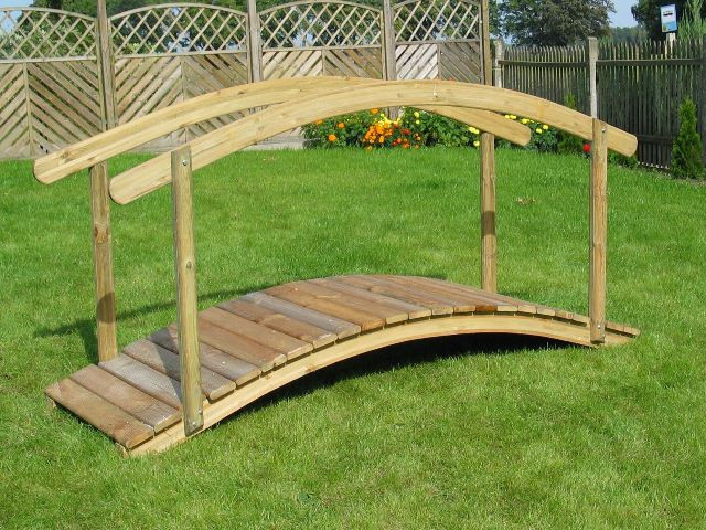 Gartenbrücke/ Teichbrücke Typ 250-80 mit zwei Handläufen