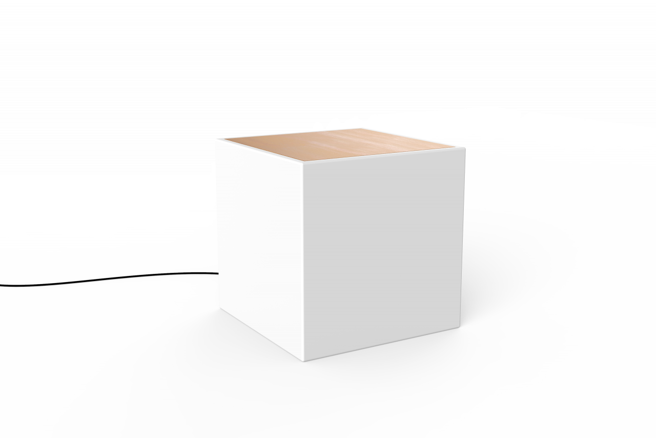 Gartenlampe Bora Holzoptik Couchtisch mit L?cht