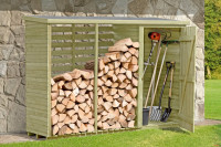 Kaminholzregal WARO mit Geräteschrank Kaminholzregal WARO mit Geräteschrank