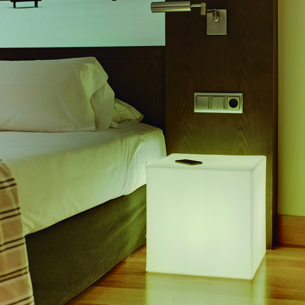 Gartenlampe Cuby 45 Kabelgebunden kaltes Licht Quadratisch