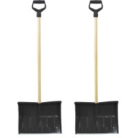 2 x Schneeschieber aus Kunststoff Schwarz 2 x Schneeschieber aus Kunststoff Schwarz