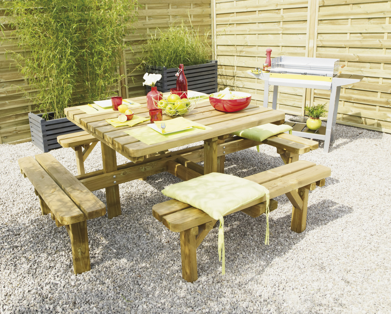 Picknicktisch Octave 210x210x74,5cm