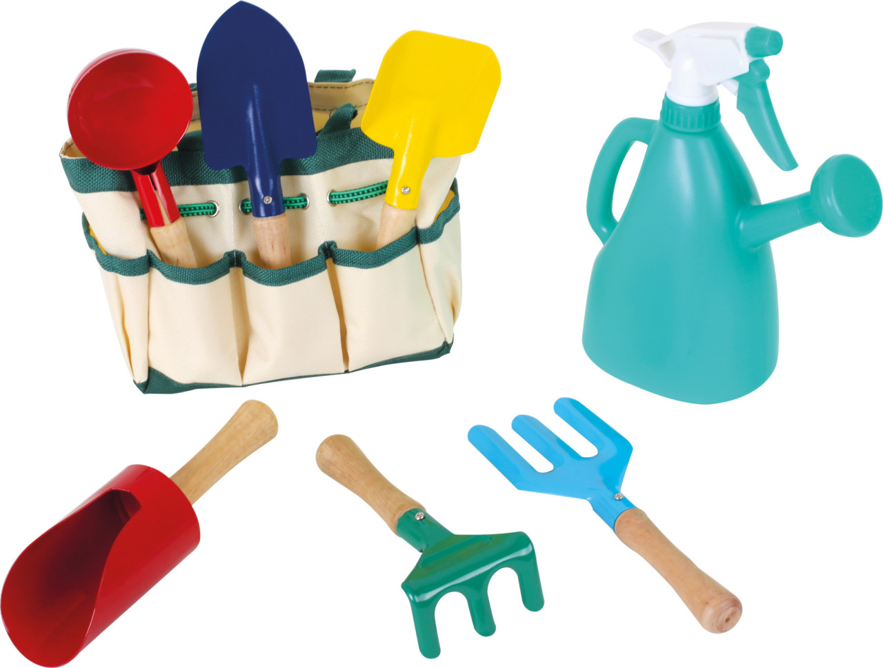 Garten-Tasche mit Gartenger?ten und Gie?kanne Set 7-tlg.