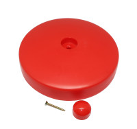 Set 2 x Kopfholzkappen Kunststoff Rot 120 mm rund Set 2 x Kopfholzkappen Kunststoff Rot 120 mm rund