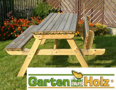 Sitzgruppe Picknicktisch klappbar, Breite 2,00m