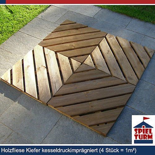 Holzfliesenset Kiefer kdi (4 Stück = 1m²)